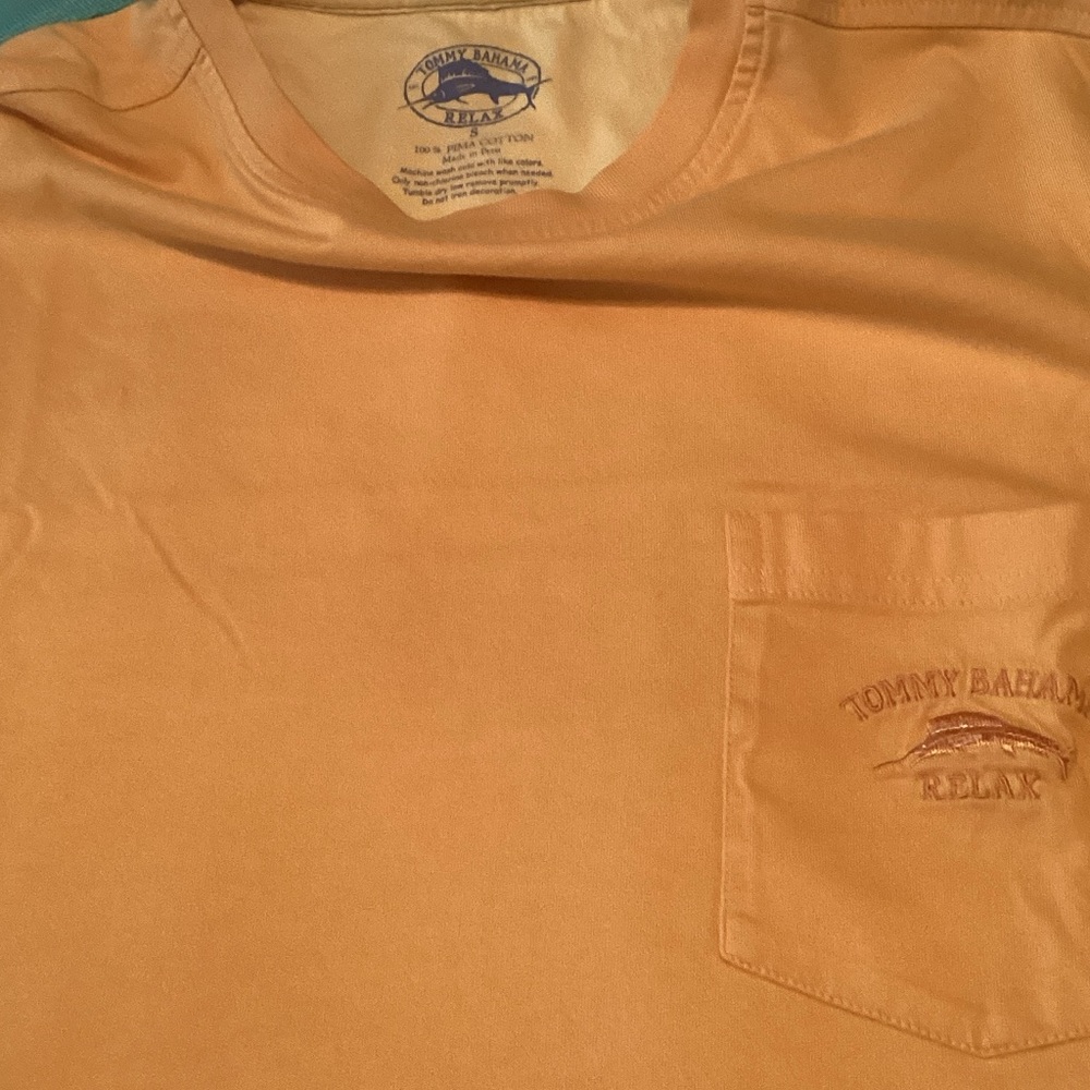 Tommy Bahama Mango Orange Short-Sleeve Pocket Tee
